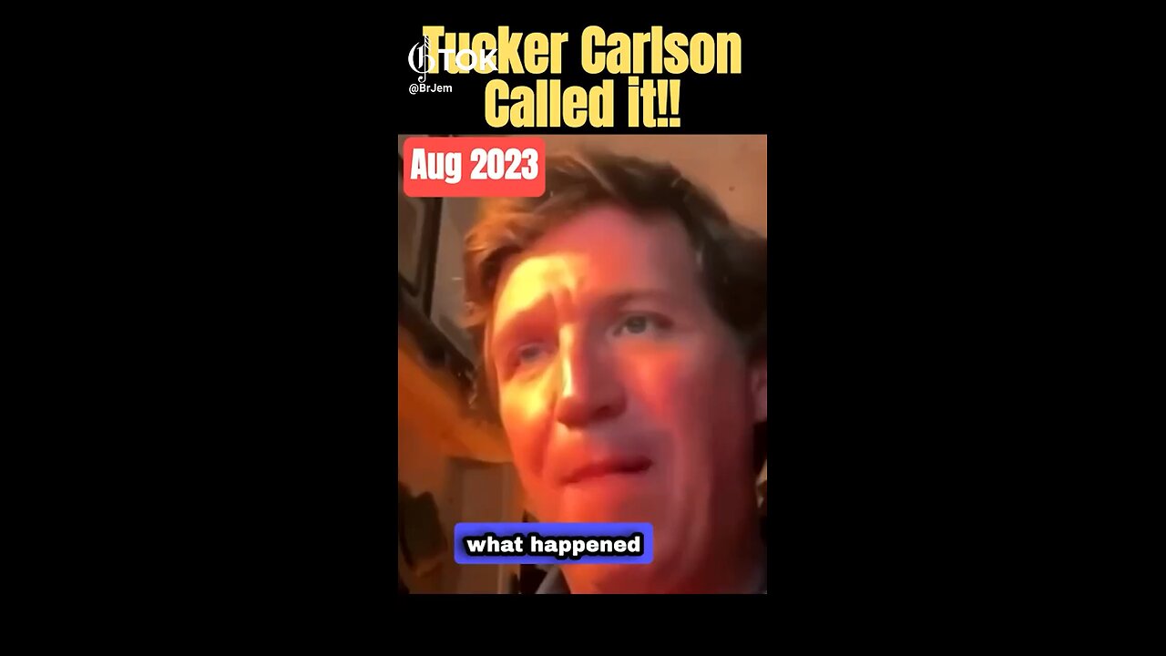 Tucker Carlson predicted the attempt on Trump's Life