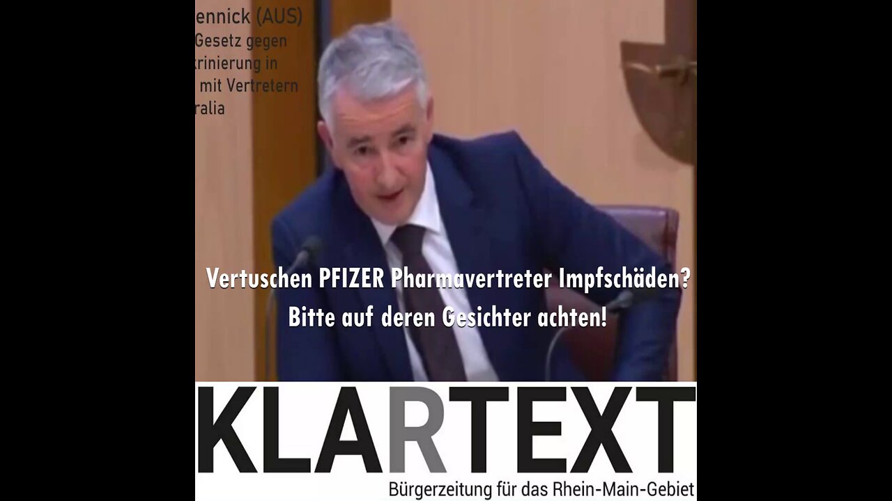 Senator Gerald Rennick grillt zwei Pfizer-Pharmavertreter (Re-Upload)