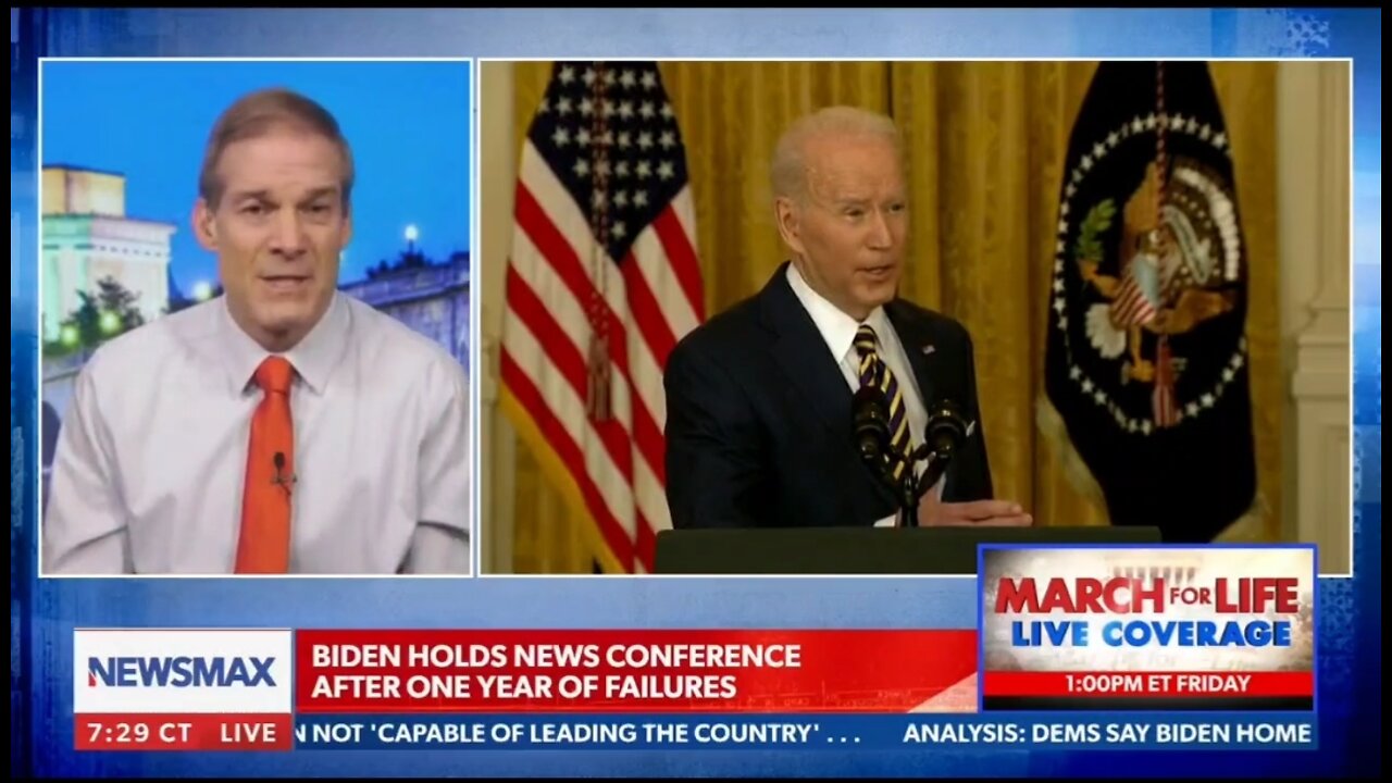 Rep Jordan: It's Unbelievable The Way Press Treats Biden Vs Trump