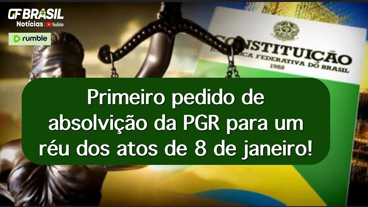 Primeiro pedido de absolvição da PGR para um réu dos atos de 8 de janeiro!