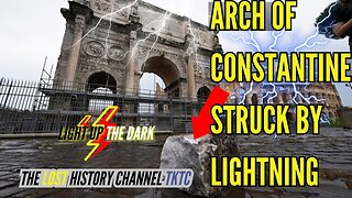 Arch of Constantine in Rome STRUCK by Lightning #romanarchitecture #romanhistory #constantine