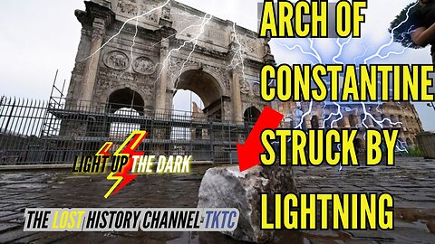 Arch of Constantine in Rome STRUCK by Lightning #romanarchitecture #romanhistory #constantine