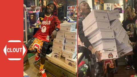 Sauce Walka Buys 11 Pairs Of Bapes + Challenges Travis Scott, Wiz Khalifa & Big Sean!