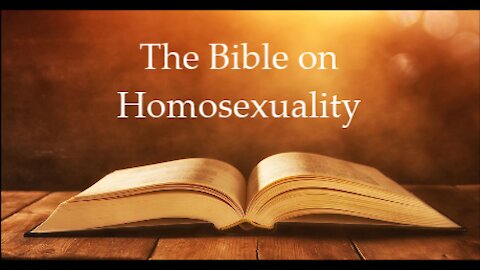 The Bible on Homosexuality