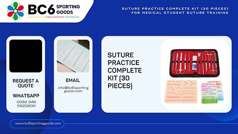 Suture Practice Kit (30 Pcs) for Medical Students - Master Suturing Techniques!