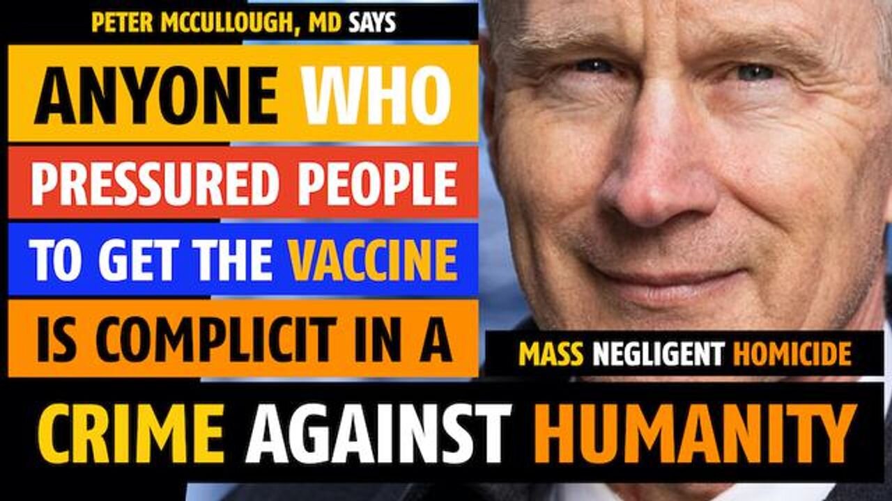 Anyone who pressured or coerced others to get the vaccine is complicit in a crime against humanity