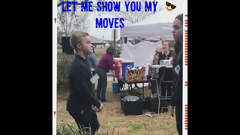 YOUNG BOY TRIES TO IMPRESS A GIRL WITH HIS MOVES AT A BARBECUE😂😎