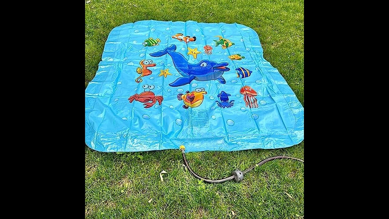 Read User Comments: Growsland Splash Pad for Toddlers, Outdoor Sprinkler for Kids, 67" Summer...