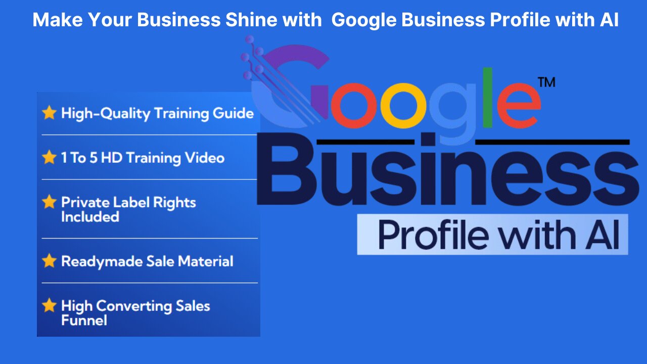 Google Business Profile with Ai Review - Rebrand it, resell it, and Retain 100% of the Profit.