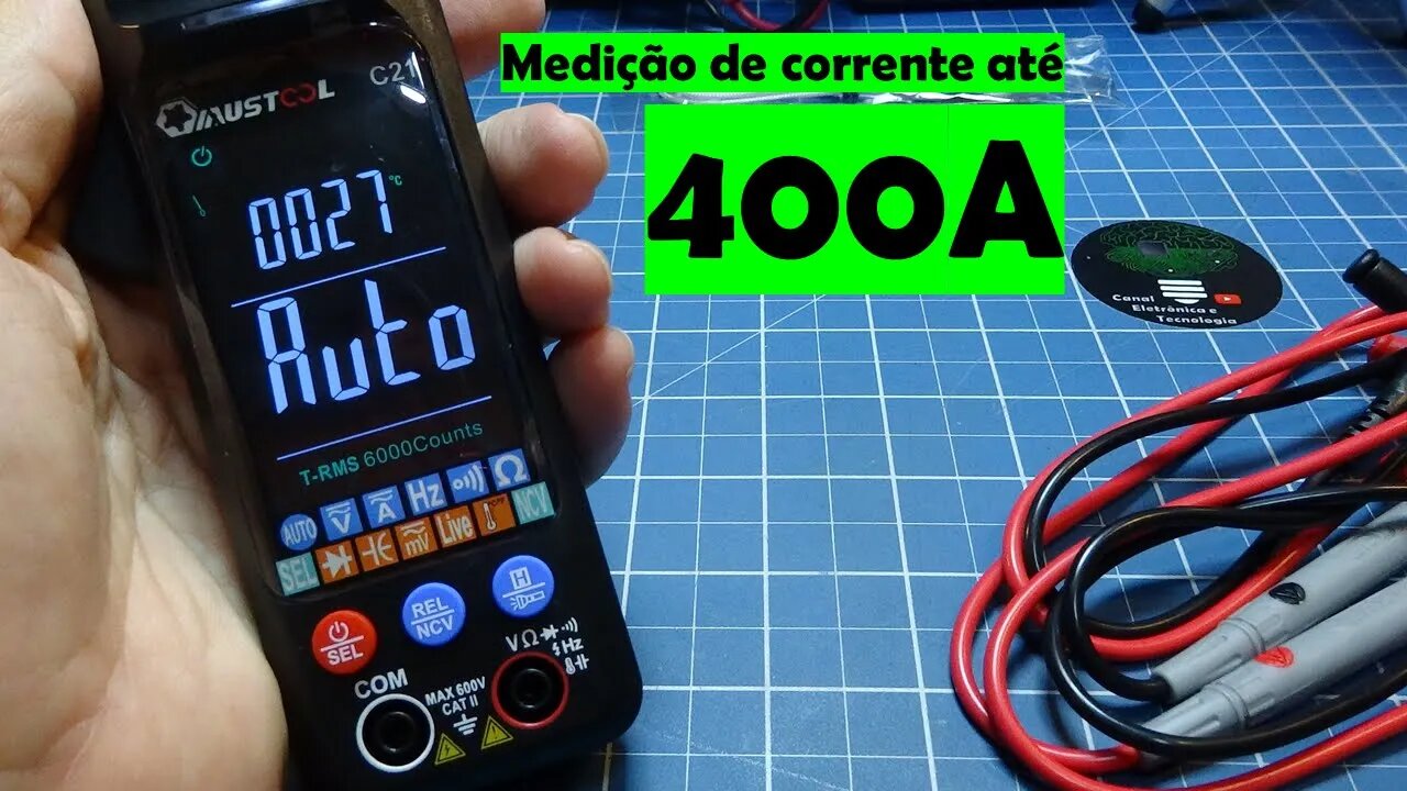 Medição de até 400 Ampères e com leitura AC e DC pela garra - Opção da Mustool para sua bancada