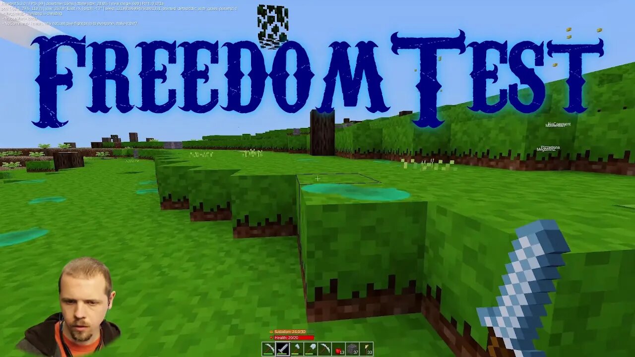 FreedomTest (Anarchy Server) 04 | Hunting down a Volcano, and Mooseman's starter base.