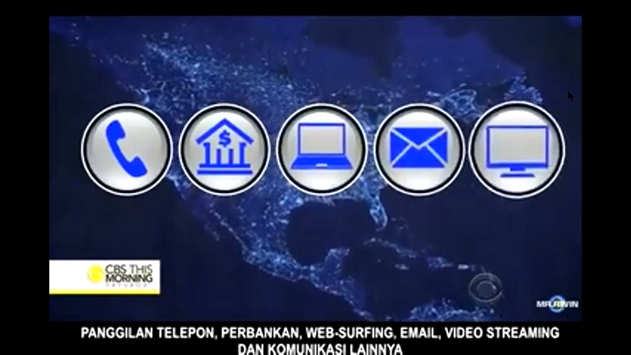 World Communications are Undersea cables, Radio Towers, Wires on Poles, (Equip On Balloons-Satellites), And Frequencies Bounced Off The Firmament