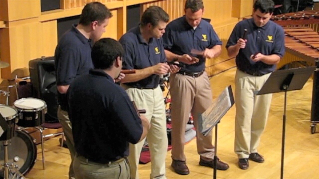 Mountain Men Percussion Ensemble: "Music for Pieces of Wood" by Steve Reich (2013)