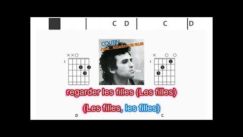 Coutin - J´aime regarder les filles - (Chords & Lyrics like a Karaoke)