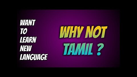 All can learn TAMIL language easily - COLLOQUIAL TAMIL