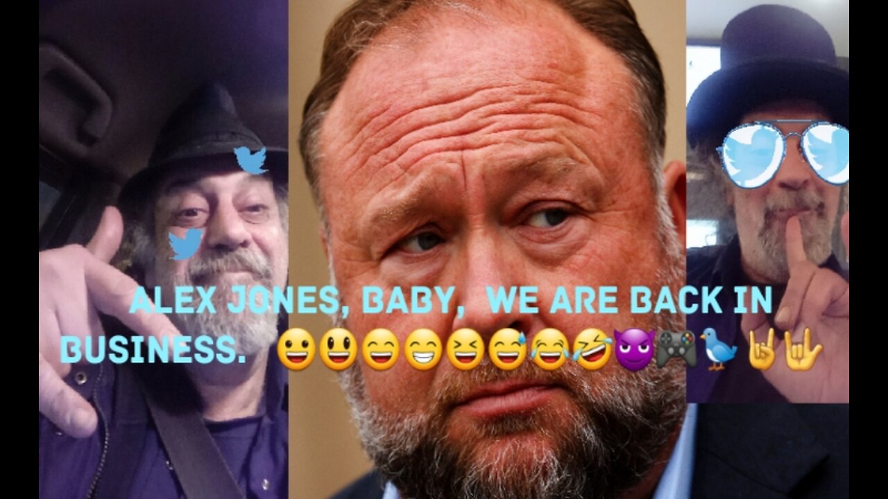 Alex Jones Is Back On Twitter X. 😀😃😄😁😆😅😂🤣😈🎮🐦🤘🤟