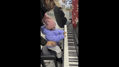 Hoorain’s happiness playing Piano 🎹