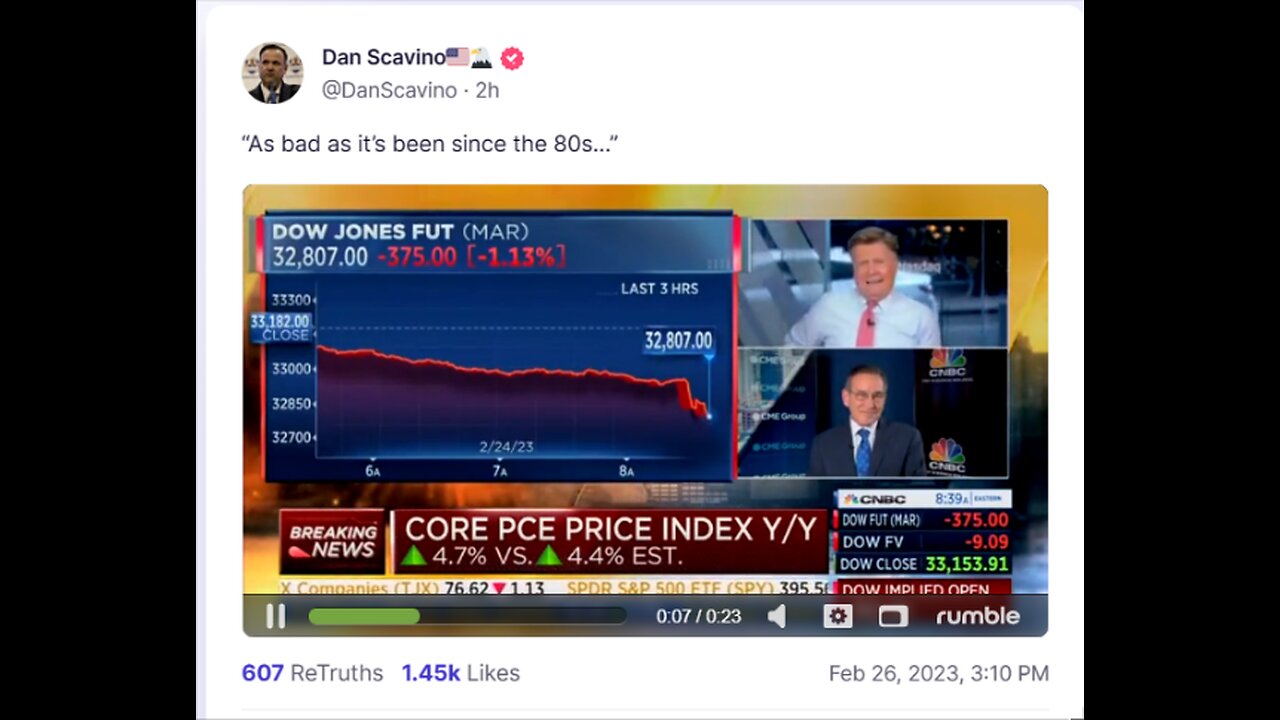 Dan Scavino🇺🇸🦅“As bad as it’s been since the 80s…”