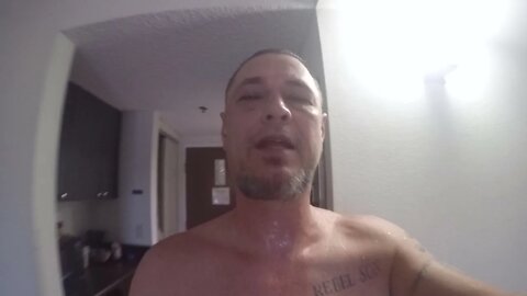 Me with just a towel on Hee eeh eeh