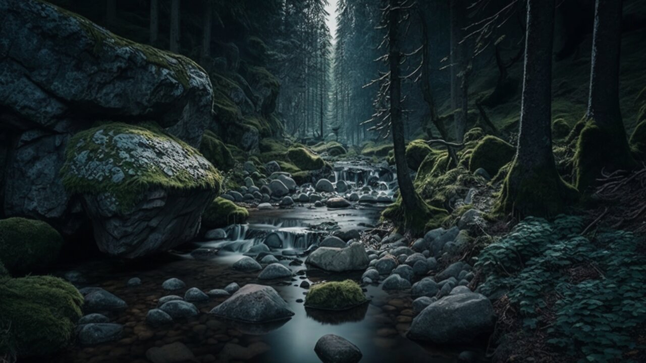 Sounds of a Gentle Brook in the Black Forest of Germany