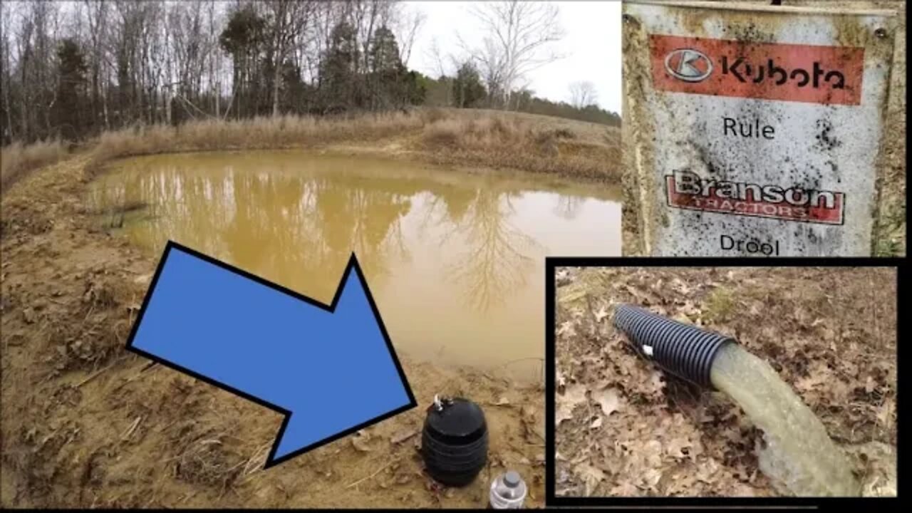 Draining the Duck Impoundment; Mini Excavator work & Update