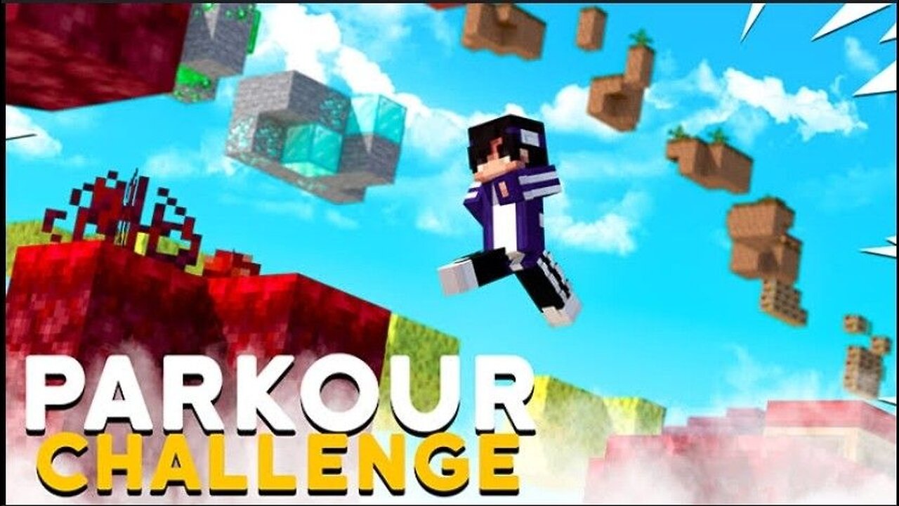 Minecraft Parkour gameplay