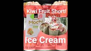 Kiwi Fruit Custard Wrapped In Sweet Rice Dough Ice Cream Short!