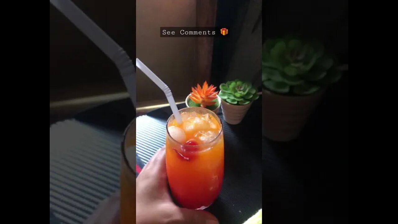 The famous homemade El Hombre Tequila Sunrise