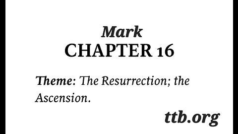Mark Chapter 16 (Bible Study)