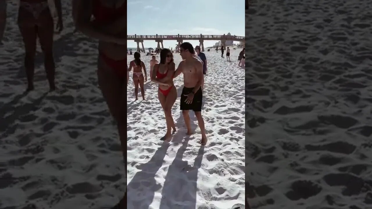 Country swing dancing on the beach #shorts #countrydancing #swingdancing