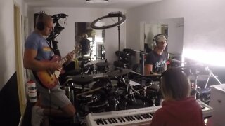 5/9/22 - round2 - B minor chill groove Space Trance Rock jam PIANO, GUITAR & DRUMS improv - JHE