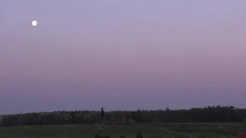 Monduntergang Karfreitag 2020, Moonset Good Friday 2020, Заход Луны Страстная пятница 2020