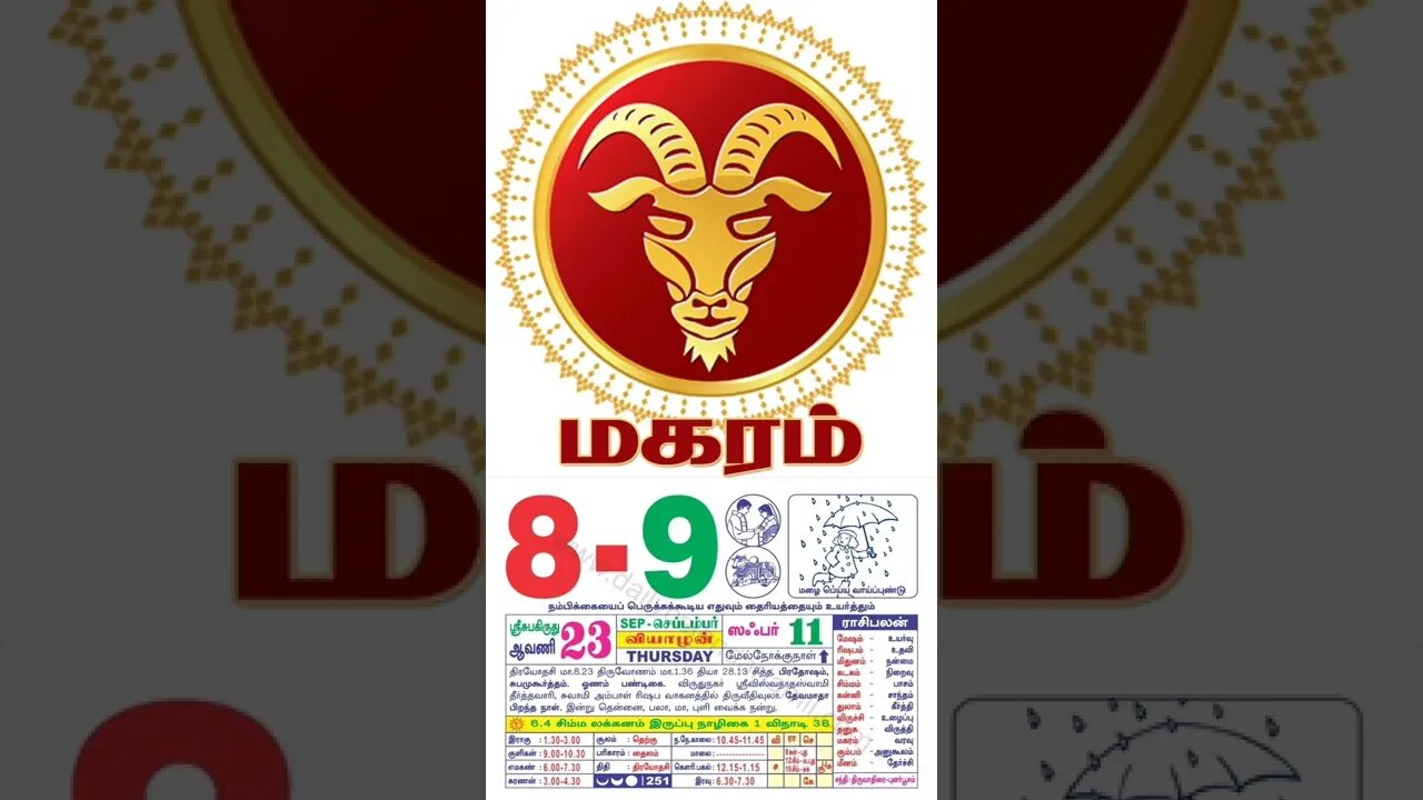மகரம் || இன்றைய ராசிபலன் || 08|09|2022 வியாழக்கிழமை