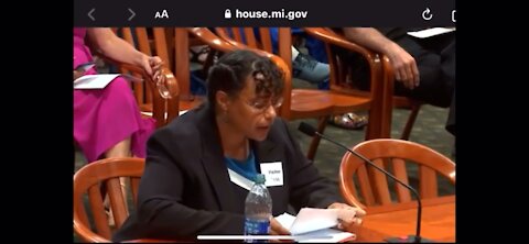 Doctor in Michigan House talking about real science