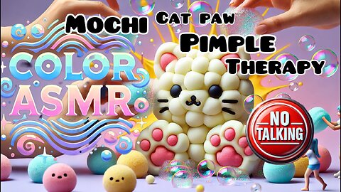 Mochi Pimple Popping wich Color Explosion: ASMR Meets Art #pimplepopping #visualasmr #ASMR