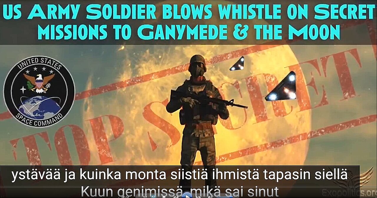 US Armyn sotilasJP 1 kertoo vierailuistaan mm sekä maan että Jupiterin kuussa.