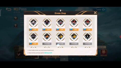 I Purchased all Emotes for M3 Pass Show Support to your favorite Team MLBB