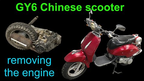 Engine removal and installation on a GY6 150cc Chinese scooter