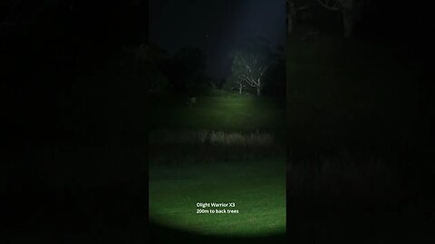 Olight Warrior X3: beamshots in a large field