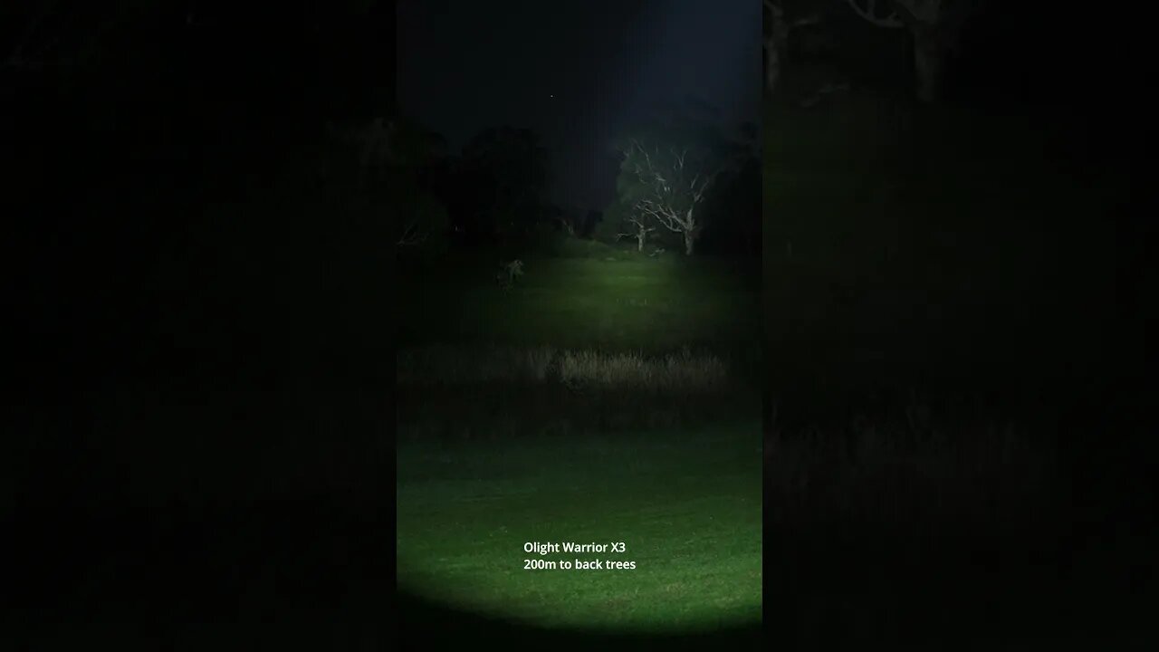 Olight Warrior X3: beamshots in a large field
