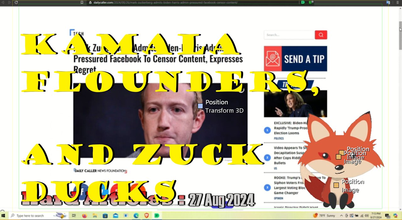 Hard Articles : 27AUG2024 Kamala flounders and Zuck ducks