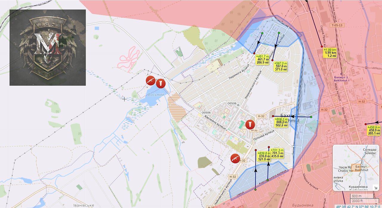 Wagner captured the railway station of Artemovsk. Military Summary And Analysis 2023.04.12