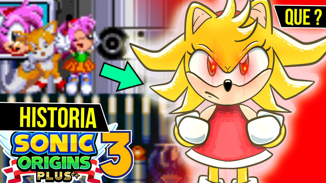 SUPER AMY 😍| Historia Amy no Sonic 3 em Sonic Origins Plus