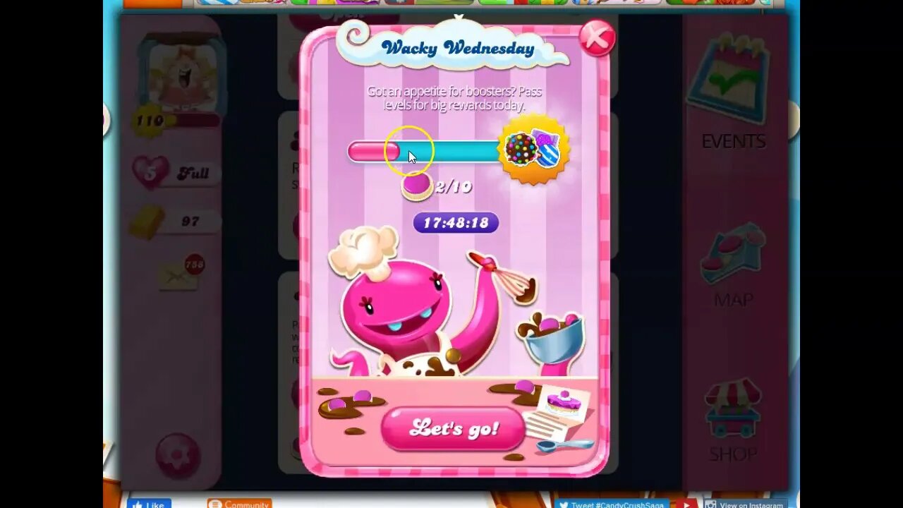 Wacky Wednesday! New Mini Game in Candy Crush Saga for Free Boosters!!!