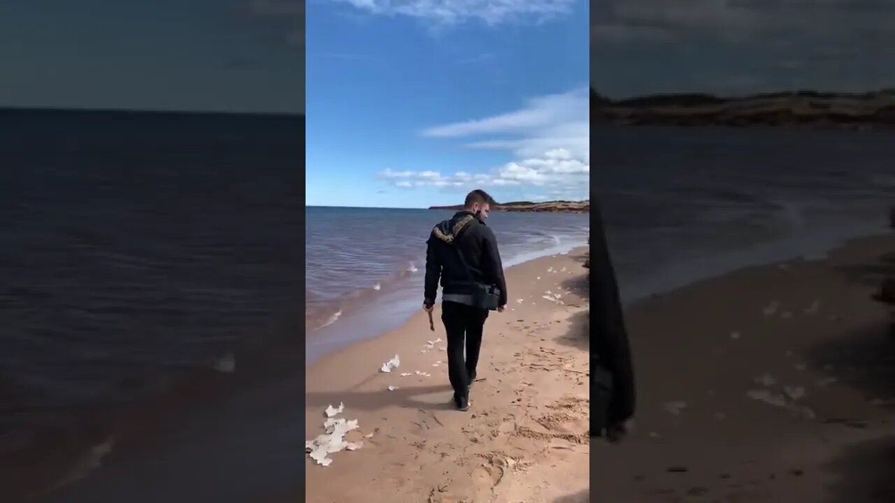 Jason Dunn on the beach