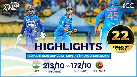 Super11 Asia Cup 2023 | Super 4 | India vs Sri Lanka | Full match Highlight |