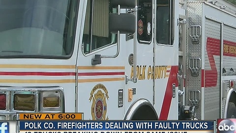 Polk fire trucks breaking faster than they can fix them, but is the manufacturer to blame?