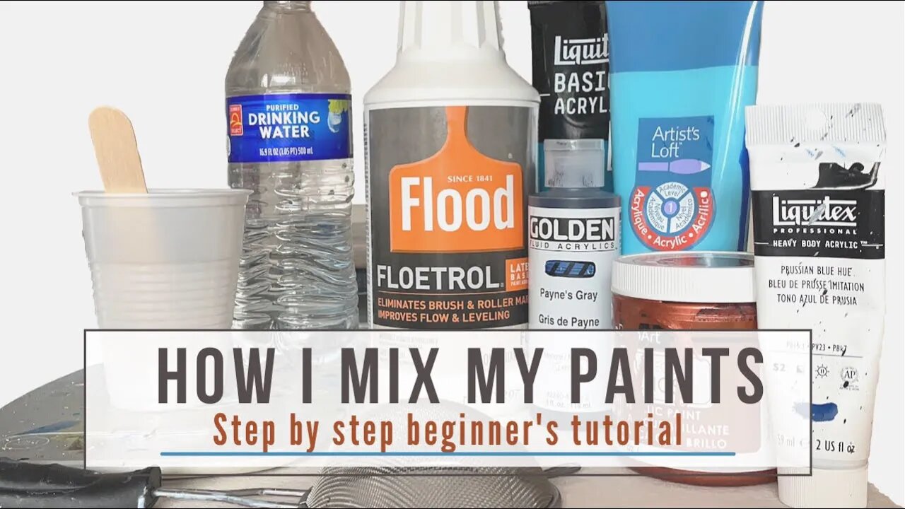 How I Mix My Pouring Paint | Floetrol, and Water Pouring Medium Recipe | Step-by-Step Tutorial