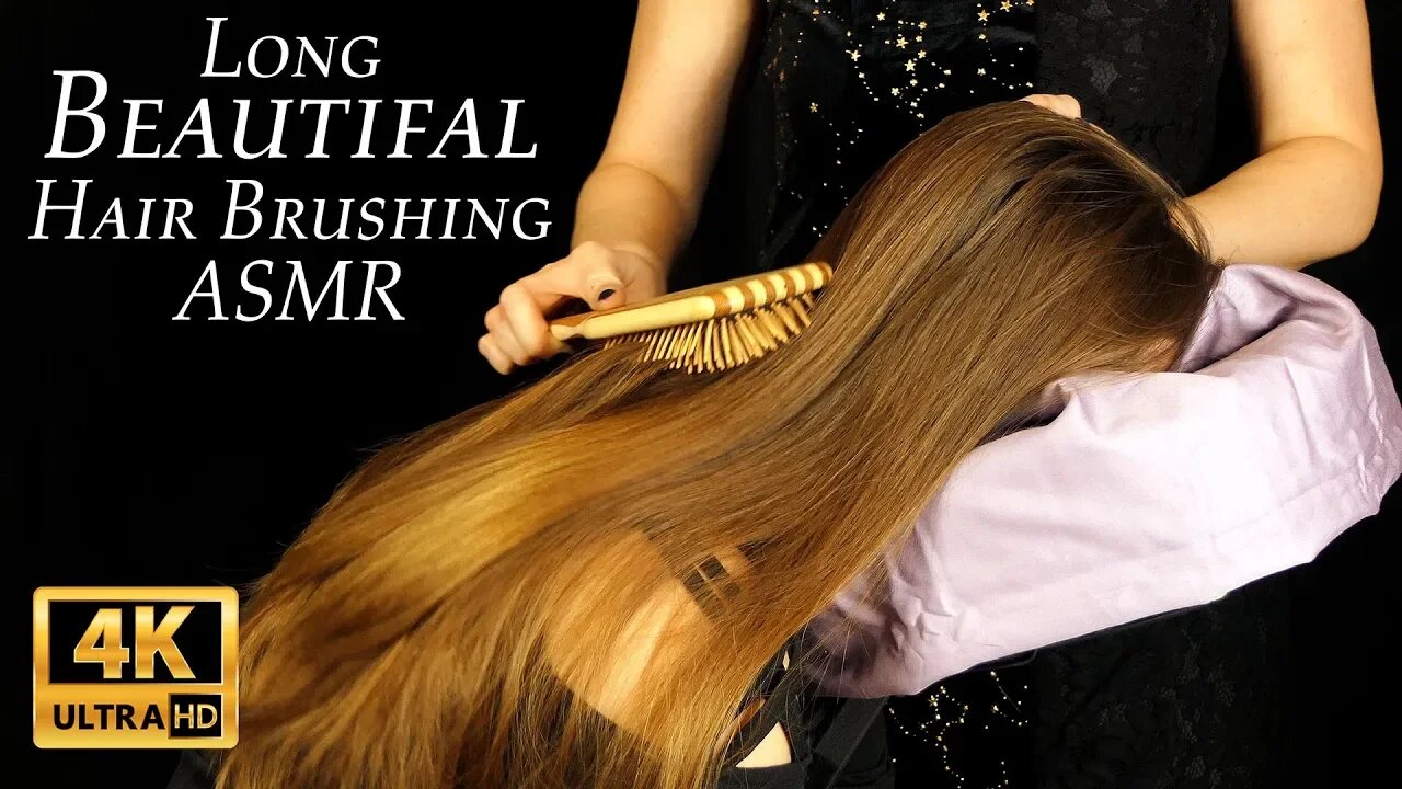 Melt Your Stress! ASMR Hair Brushing & Scalp Massage Long Beautiful Hair w/ Lucy & Corrina