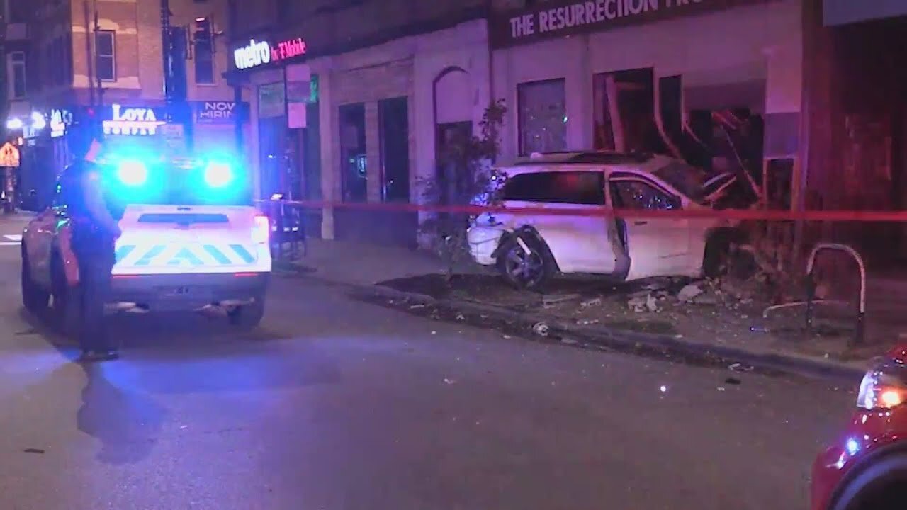 Crash and shooting leaves man wounded, trail of debris on Lower West Side overnight, Chicago police